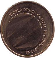 Монета 5 евро. 2012 год, Финляндия. Хельсинки - столица мирового дизайна.