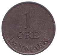 Монета 1 эре. 1966 год, Дания. Монета 1 эре. 1966 год, Дания.