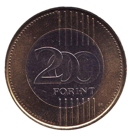 Монета 200 форинтов. 2019 год, Венгрия. Цепной мост (Сеченьи Ланцхид). Монета 200 форинтов. 2019 год, Венгрия. Цепной мост (Сеченьи Ланцхид).