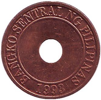 Монета 5 сентимо. 2013 год, Филиппины.