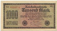Рейхсбанкнота 1000 марок. 1922 год, Веймарская республика.