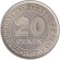 Монета 20 центов. 1939 год, Малайя.
