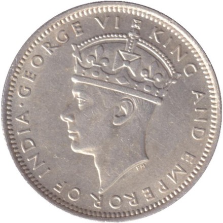 Монета 20 центов. 1939 год, Малайя.