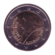 Монета 2 евро, 2008 год, Словения. Примож Трубар - 500 лет со дня рождения. Монета 2 евро, 2008 год, Словения. Примож Трубар - 500 лет со дня рождения.