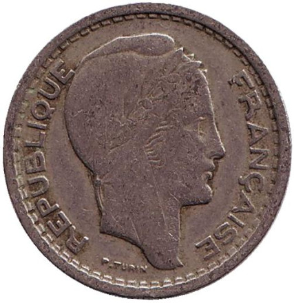 Монета 20 франков. 1949 год, Алжир. Монета 20 франков. 1949 год, Алжир.