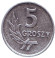 Монета 5 грошей. 1961 год, Польша.