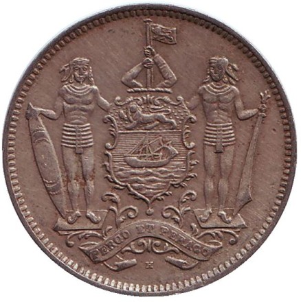 Монета 5 центов. 1940 год, Северное Борнео. (Британский протекторат).