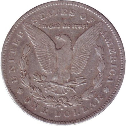 Монета 1 доллар. 1878 год (S), США. Моргановский доллар. Монета 1 доллар. 1878 год (S), США. Моргановский доллар.
