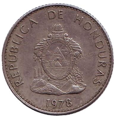 Монета 20 сентаво. 1978 год, Гондурас. Монета 20 сентаво. 1978 год, Гондурас.
