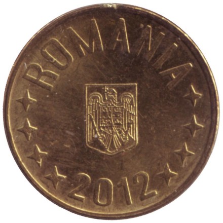 Монета 1 бан. 2012 год, Румыния.