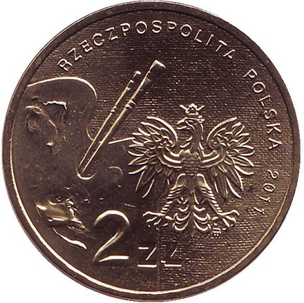 Монета 2 злотых, 2011 год, Польша. София Стриженска - 120 лет со дня рождения.