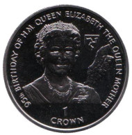 Монета 1 крона. 1995 год, Остров Мэн. 95-летие королевы-матери.
