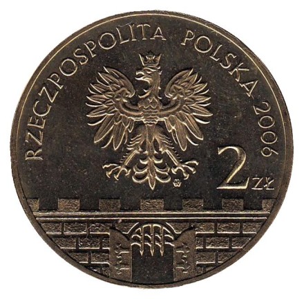 Монета 2 злотых, 2006 год, Польша. Новы-Сонч.