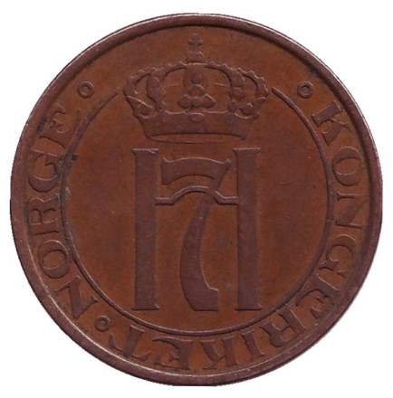 Монета 5 эре. 1933 год, Норвегия.