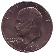 Дуайт Эйзенхауэр. 1 доллар, 1973 год (D), США. 