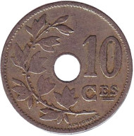 Монета 10 сантимов. 1903 год, Бельгия. (Belgique) Монета 10 сантимов. 1903 год, Бельгия. (Belgique)