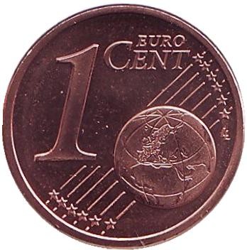 Монета 1 цент. 2017 год, Эстония.
