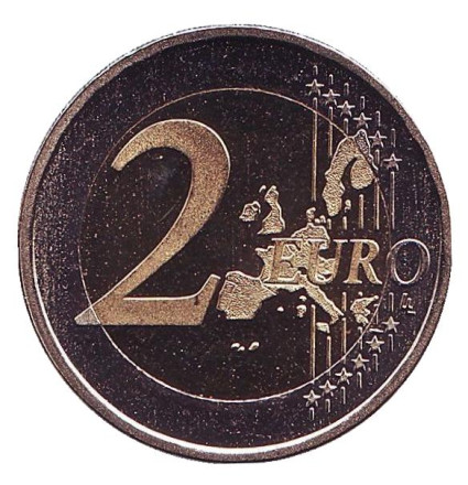 Монета 2 евро. 2000 год, Нидерланды. Монета 2 евро. 2000 год, Нидерланды.