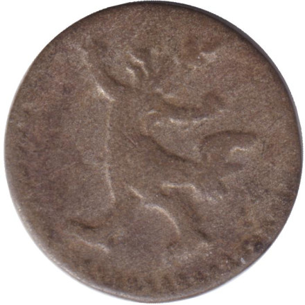 Монета 2 пе. 1880 год, Камбоджа. Гаруда.
