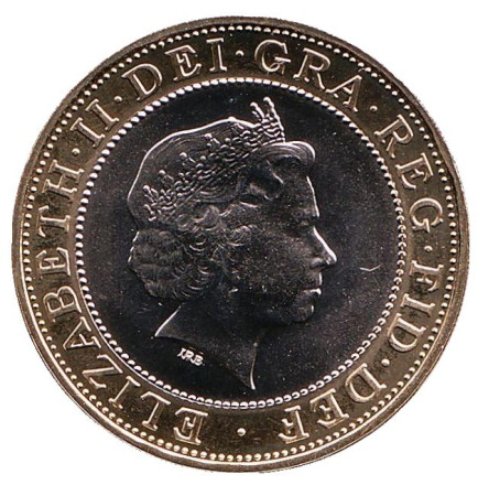 Монета 2 фунта. 1999 год, Великобритания. Чемпионат мира по регби. BU. Монета 2 фунта. 1999 год, Великобритания. Чемпионат мира по регби. BU.