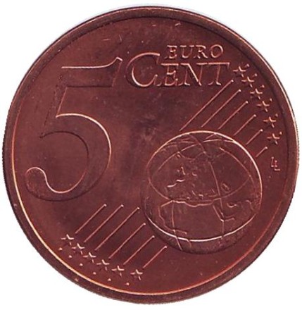 Монета 5 центов. 2004 год (D), Германия. Монета 5 центов. 2004 год (D), Германия.