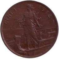 Монета 1 чентезимо. 1914 год, Италия. Монета 1 чентезимо. 1914 год, Италия.