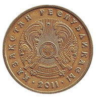 Монета 5 тенге. 2011 год, Казахстан. Монета 5 тенге. 2011 год, Казахстан.