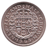 Монета 1/2 кроны. 1965 год, Новая Зеландия. UNC. Монета 1/2 кроны. 1965 год, Новая Зеландия. UNC.