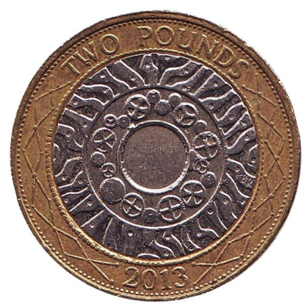 Монета 2 фунта. 2013 год, Великобритания.
