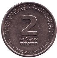 Монета 2 шекеля. 2009 год, Израиль. Монета 2 шекеля. 2009 год, Израиль.
