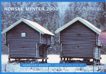 Набор монет Норвегии в буклете (5 шт). 2003 год, Норвегия.