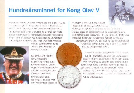 Набор монет Норвегии в буклете (5 шт). 2003 год, Норвегия. Набор монет Норвегии в буклете (5 шт). 2003 год, Норвегия.