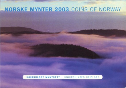 Набор монет Норвегии в буклете (5 шт). 2003 год, Норвегия. Набор монет Норвегии в буклете (5 шт). 2003 год, Норвегия.