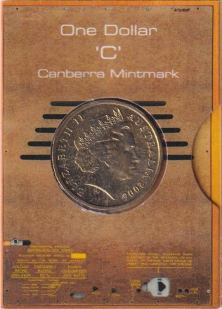 Монета 1 доллар. 2006 год, Австралия. 50 лет австралийскому телевидению. (C). В буклете. Монета 1 доллар. 2006 год, Австралия. 50 лет австралийскому телевидению. (C). В буклете.