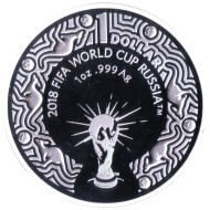 Монета 1 доллар. 2018 год, Австралия. Чемпионат мира по футболу в России 2018. Монета 1 доллар. 2018 год, Австралия. Чемпионат мира по футболу в России 2018.