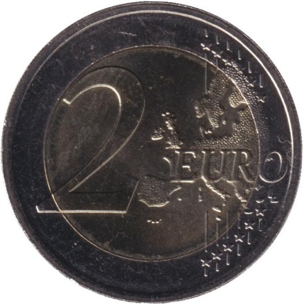 Монета 2 евро. 2025 год, Латвия. Селия. Монета 2 евро. 2025 год, Латвия. Селия.