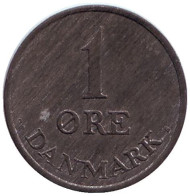 Монета 1 эре. 1957 год, Дания. Монета 1 эре. 1957 год, Дания.