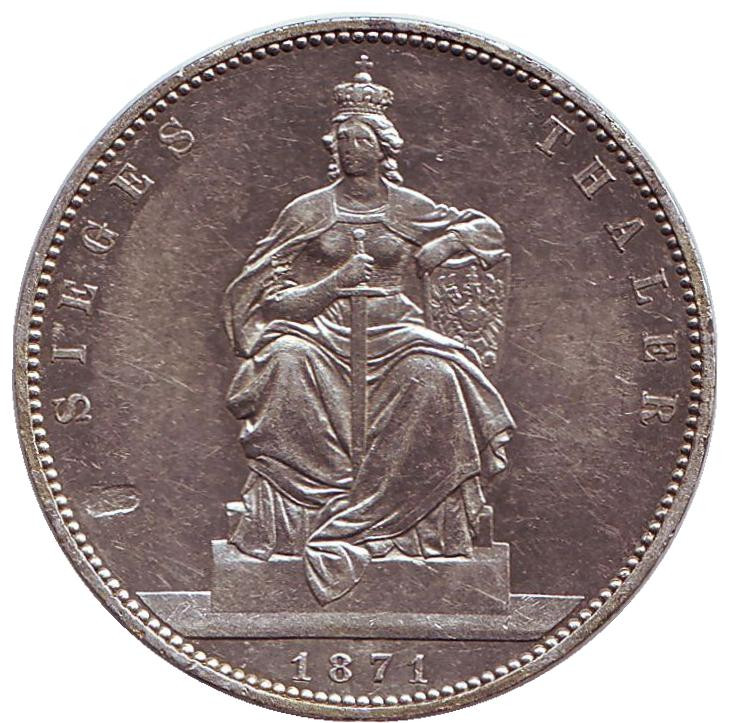 Талер это. Талер 1871 Пруссия. Монета талер 1871 год Пруссия. Пруссия талер 1743. Австрийский талер 1750.