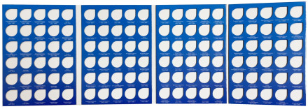 Комплект из 2-х альбомов-планшетов для юбилейных биметаллических монет номиналом 10 рублей. С указанием монетных дворов. Комплект из 2-х альбомов-планшетов для юбилейных биметаллических монет номиналом 10 рублей. С указанием монетных дворов.