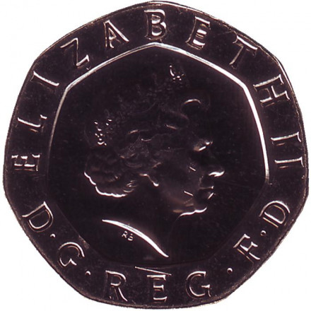 Монета 20 пенсов. 2000 год, Великобритания. BU.