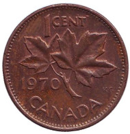 Монета 1 цент, 1970 год, Канада. Монета 1 цент, 1970 год, Канада.