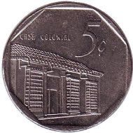 Монета 5 сентаво. 2000 год, Куба. Монета 5 сентаво. 2000 год, Куба.