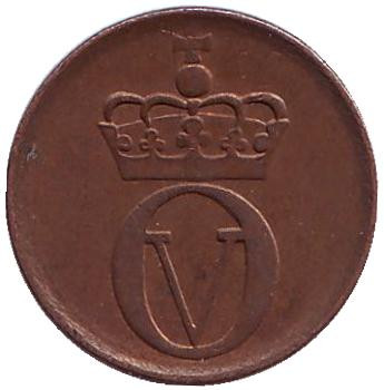 Монета 1 эре. 1959 год, Норвегия. Белка. Монета 1 эре. 1959 год, Норвегия. Белка.