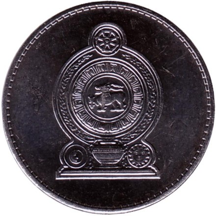 Монета 5 рупий. 2016 год, Шри-Ланка. Монета 5 рупий. 2016 год, Шри-Ланка.