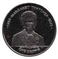 Монета 1 крона. 2013 год, Фолклендские острова. Маргарет Тэтчер. Монета 1 крона. 2013 год, Фолклендские острова. Маргарет Тэтчер.