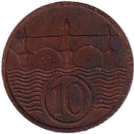 Монета 10 геллеров. 1937 год, Чехословакия. Монета 10 геллеров. 1937 год, Чехословакия.