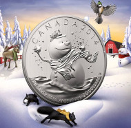 Монета 20 долларов. 2014 год, Канада. Снеговик. Монета 20 долларов. 2014 год, Канада. Снеговик.