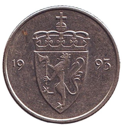 Монета 50 эре. 1993 год, Норвегия. Монета 50 эре. 1993 год, Норвегия.