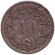 Монета 10 раппенов. 1903 год, Швейцария. Монета 10 раппенов. 1903 год, Швейцария.