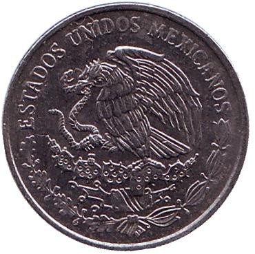 Монета 10 сентаво. 2005 год, Мексика.
